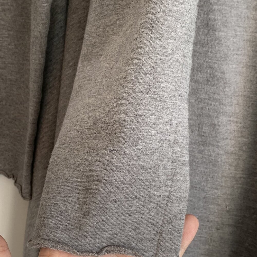 J. Jill Pure Jill Large Petite Gray Stretch French Terry Cardigan Casual Cozy - Picture 9 of 9